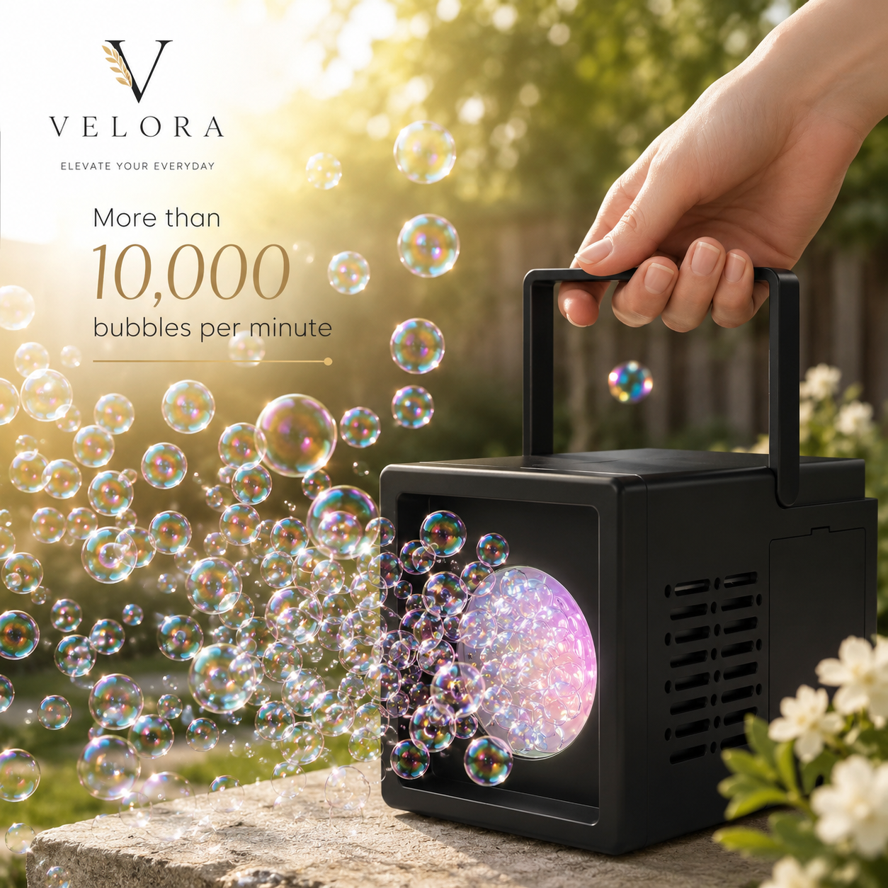 Automatic Bubble Machine – High Output Outdoor Bubble Maker for Kids