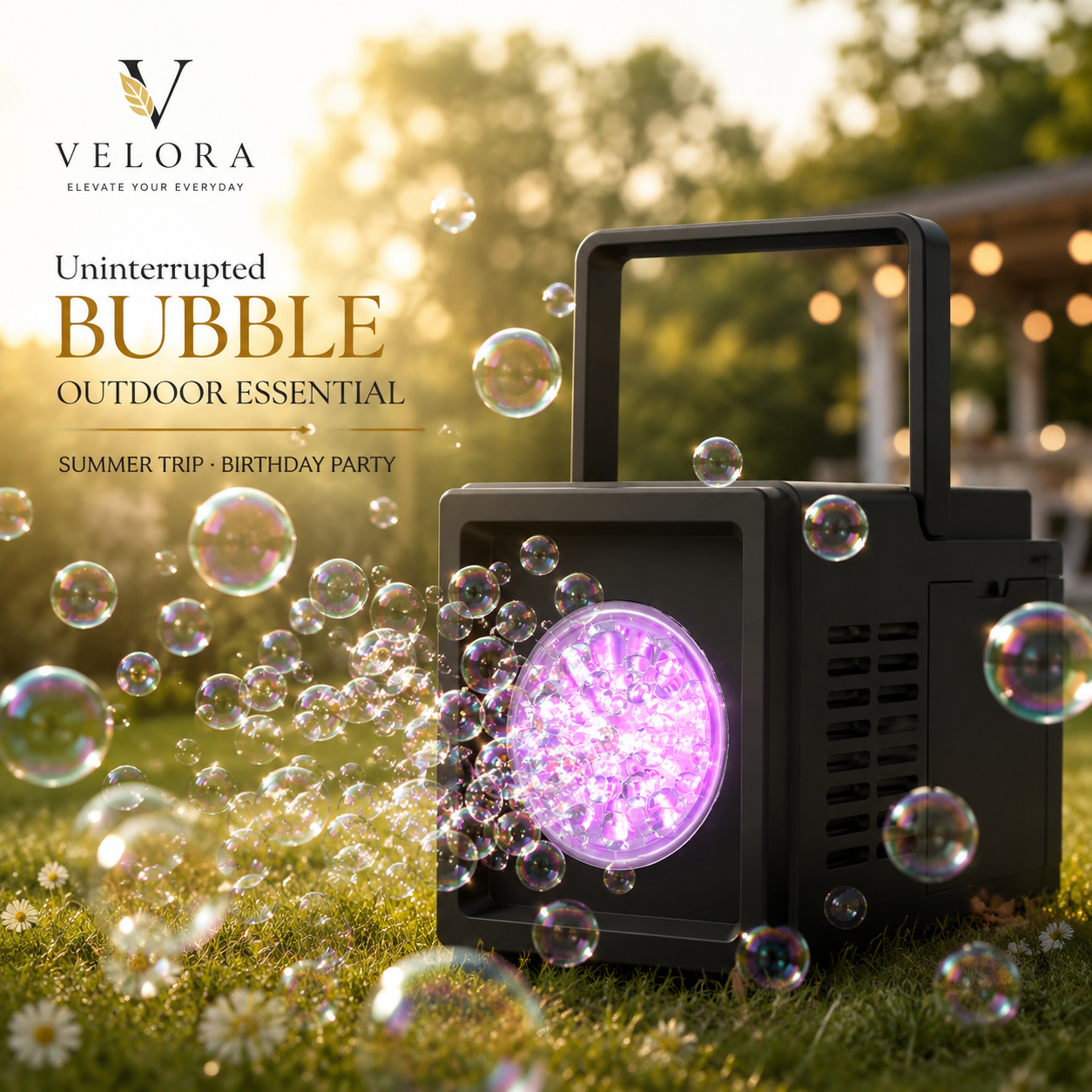 Automatic Bubble Machine – High Output Outdoor Bubble Maker for Kids