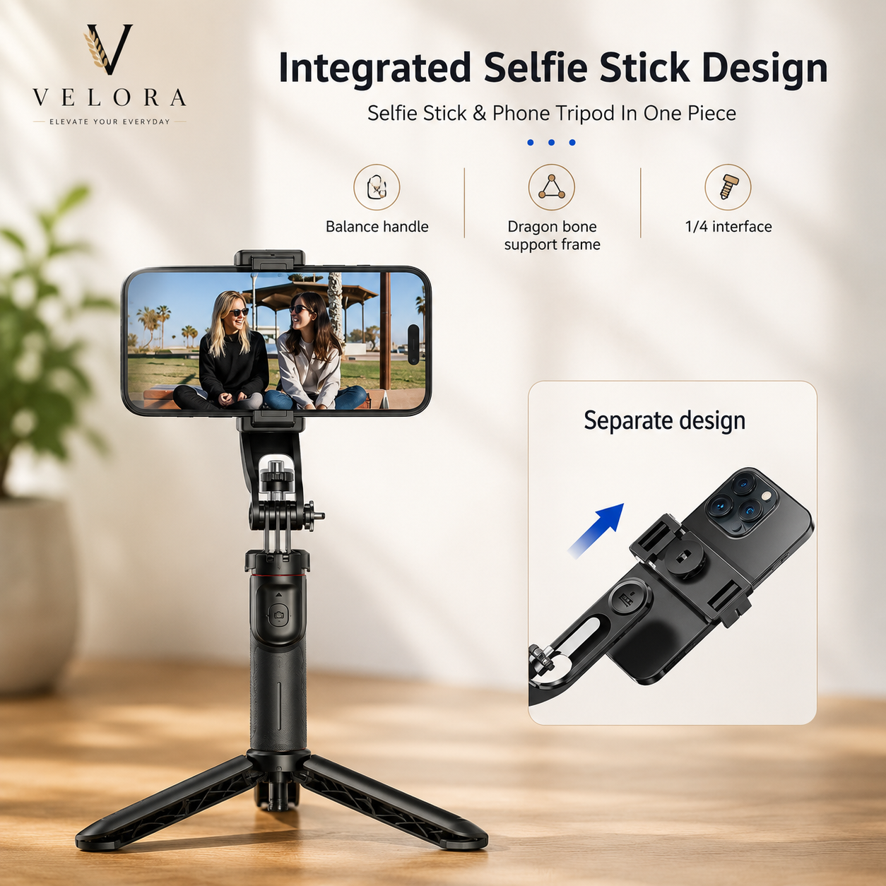 Bluetooth Selfie Stick Tripod with Wireless Remote – Extendable Phone & Camera Stand
