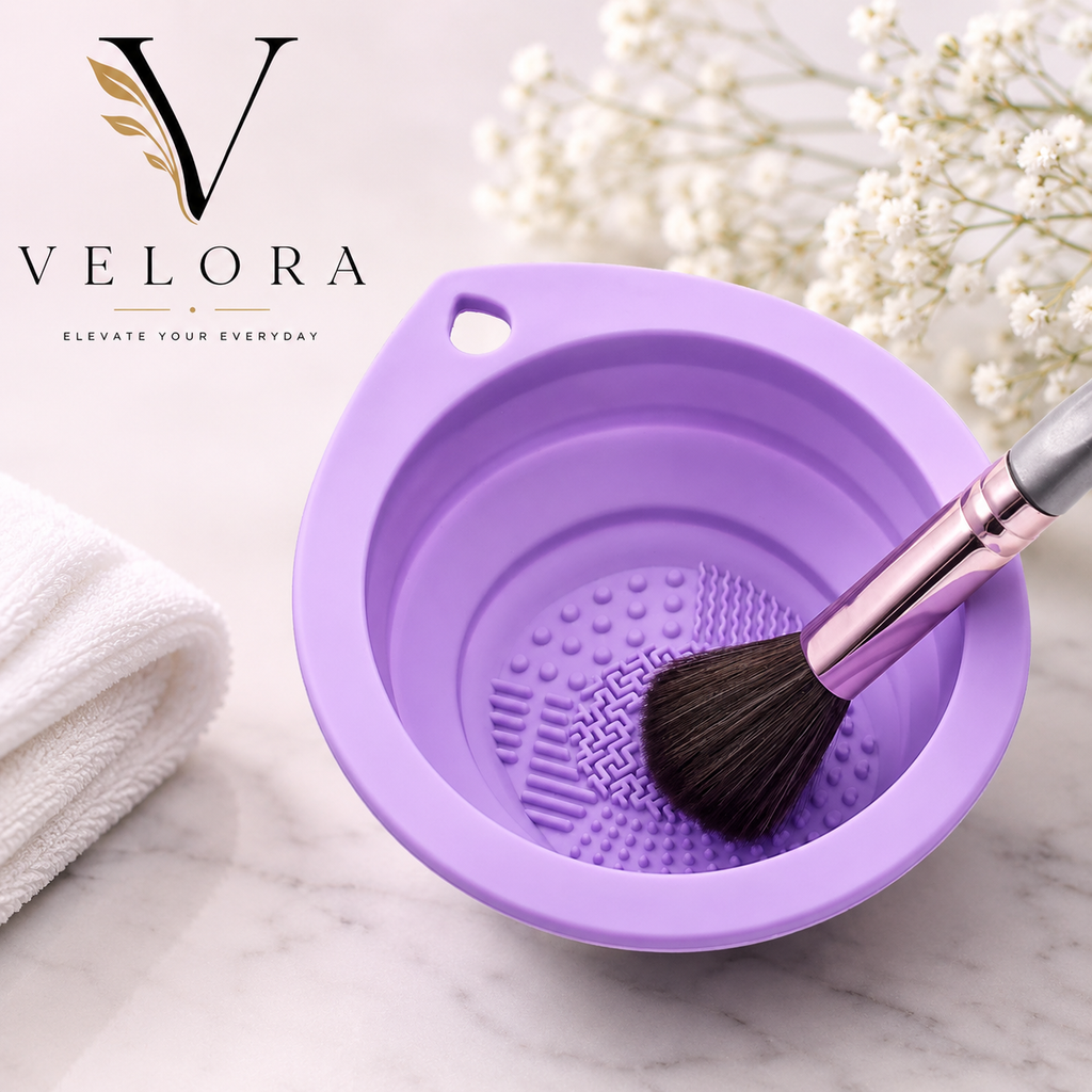 Luxury Silicone Makeup Brush Cleaning Bowl & Drying Kit