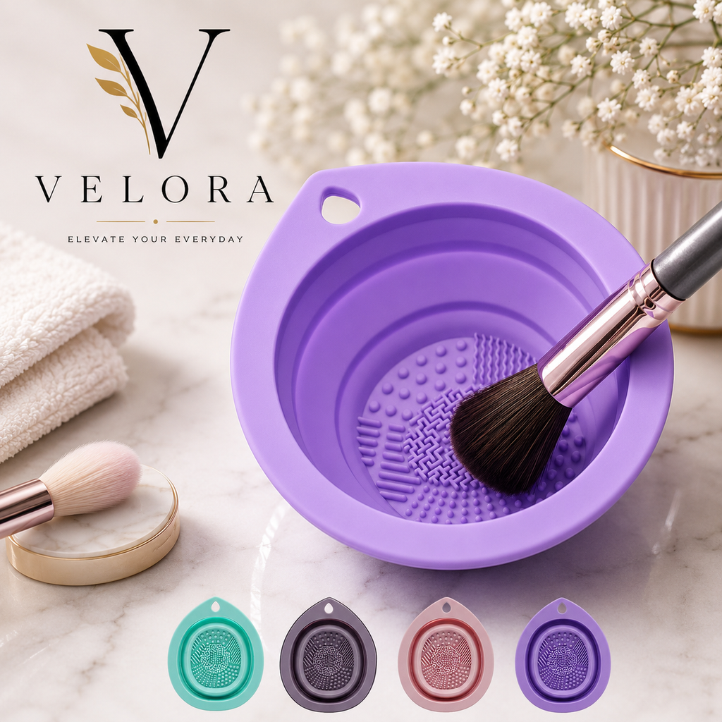 Luxury Silicone Makeup Brush Cleaning Bowl & Drying Kit