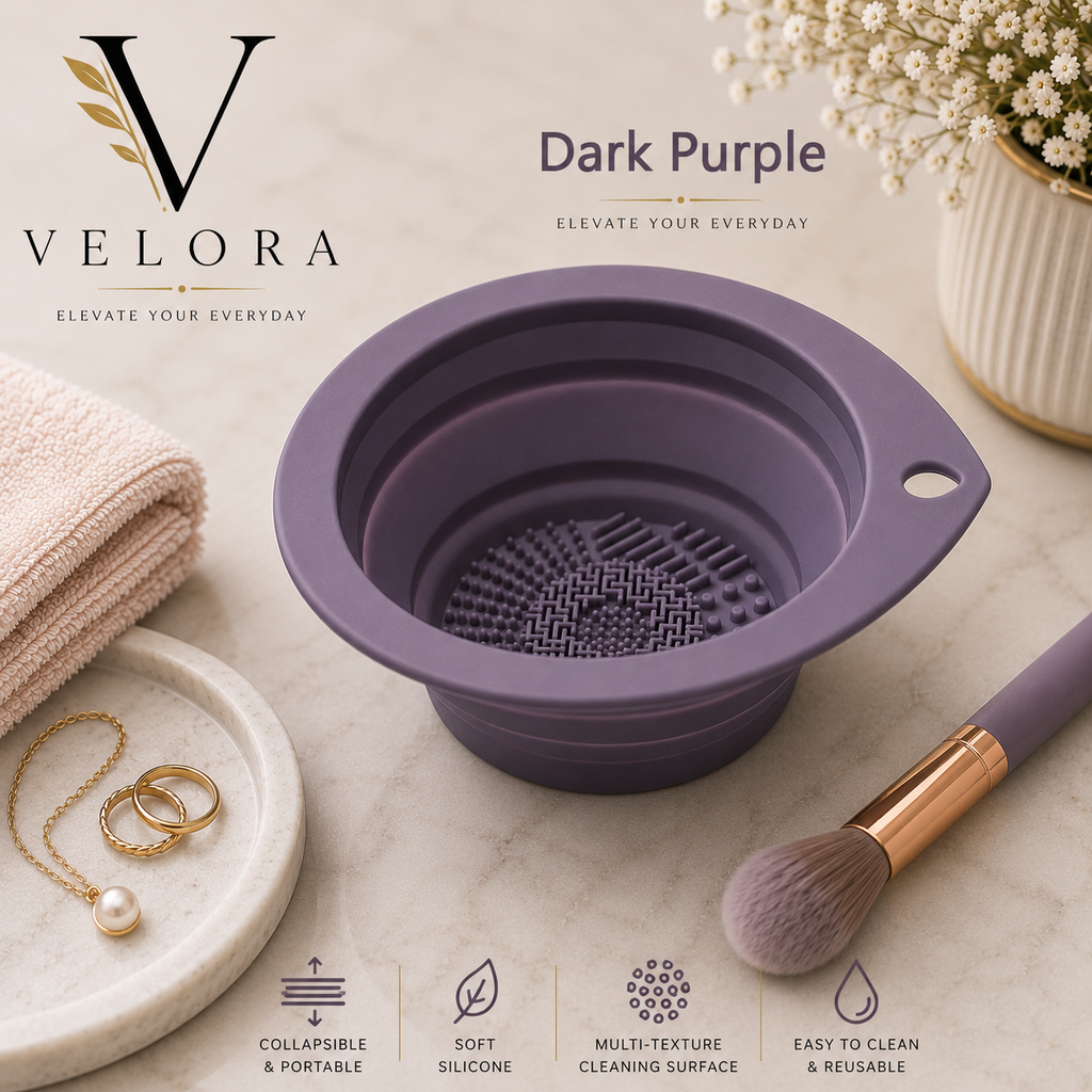 Luxury Silicone Makeup Brush Cleaning Bowl & Drying Kit