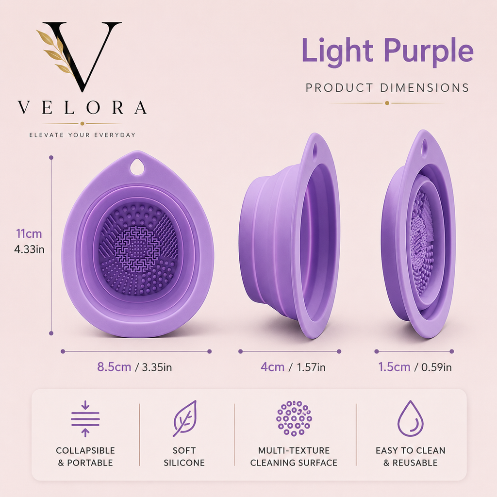 Luxury Silicone Makeup Brush Cleaning Bowl & Drying Kit