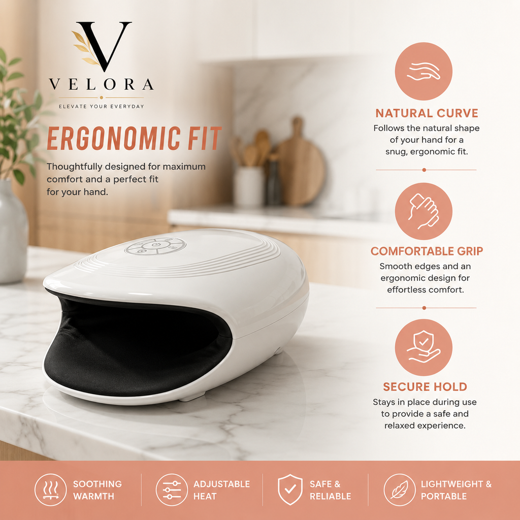 Cordless Heated Hand Massager – Rechargeable Compression & Relaxation Device