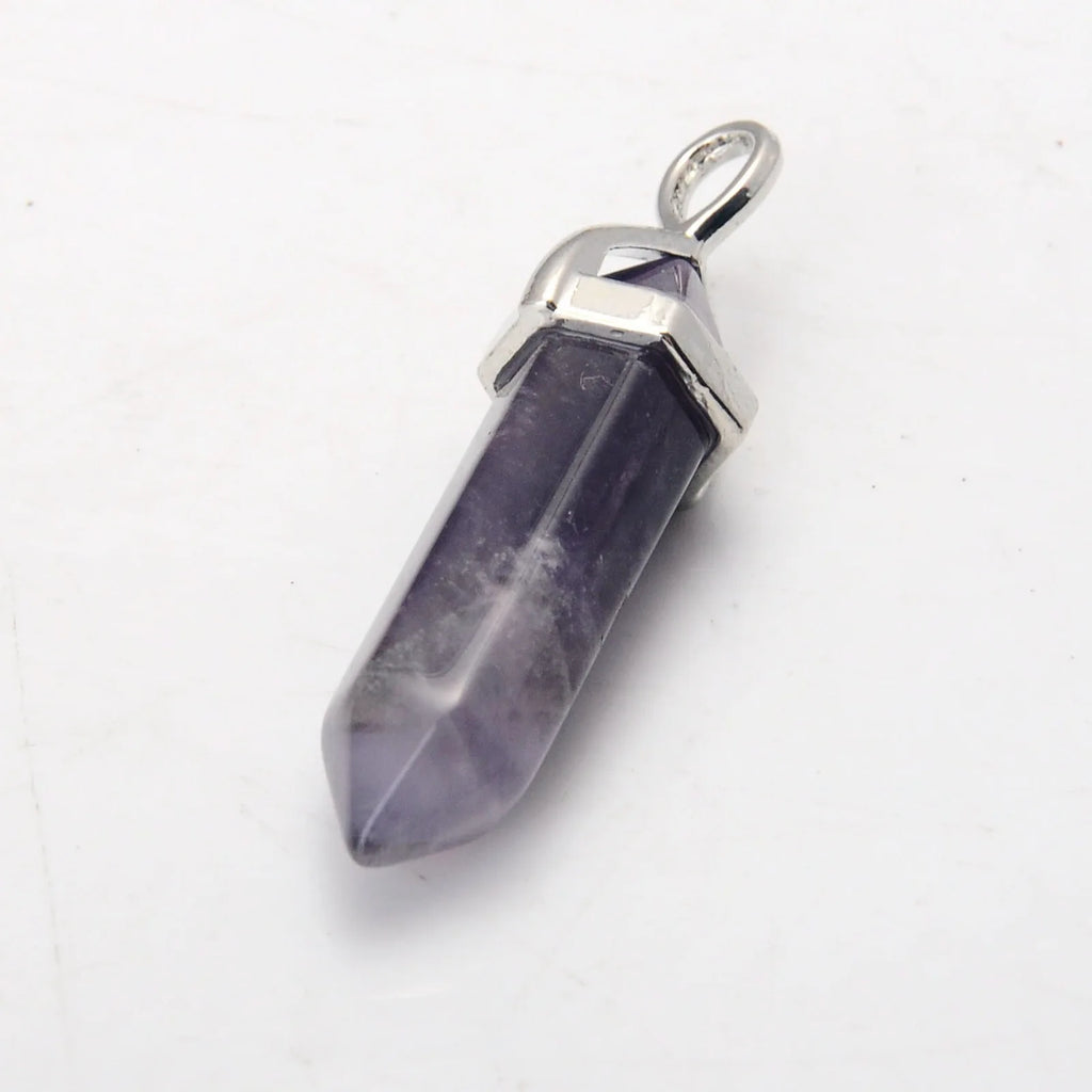 Natural Crystal Point Pendant Necklace – Gemstone Healing Jewelry Collection