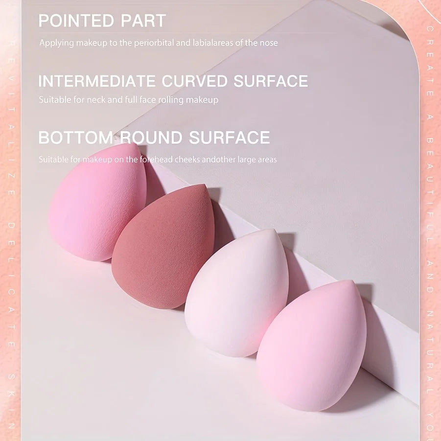5PCS Makeup Beauty Sponge Set – Soft Blender Eggs for Foundation, Concealer & Powder