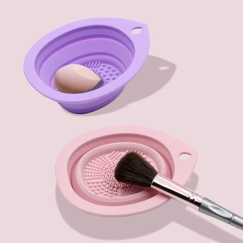 Luxury Silicone Makeup Brush Cleaning Bowl & Drying Kit