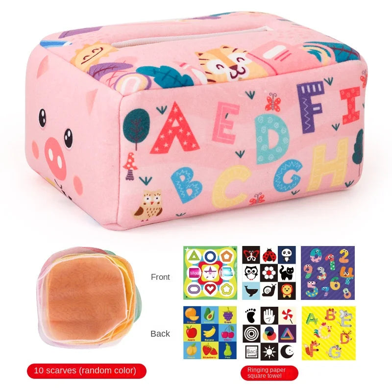 Montessori Magic Tissue Box Toy | Sensory Learning Toy for Babies