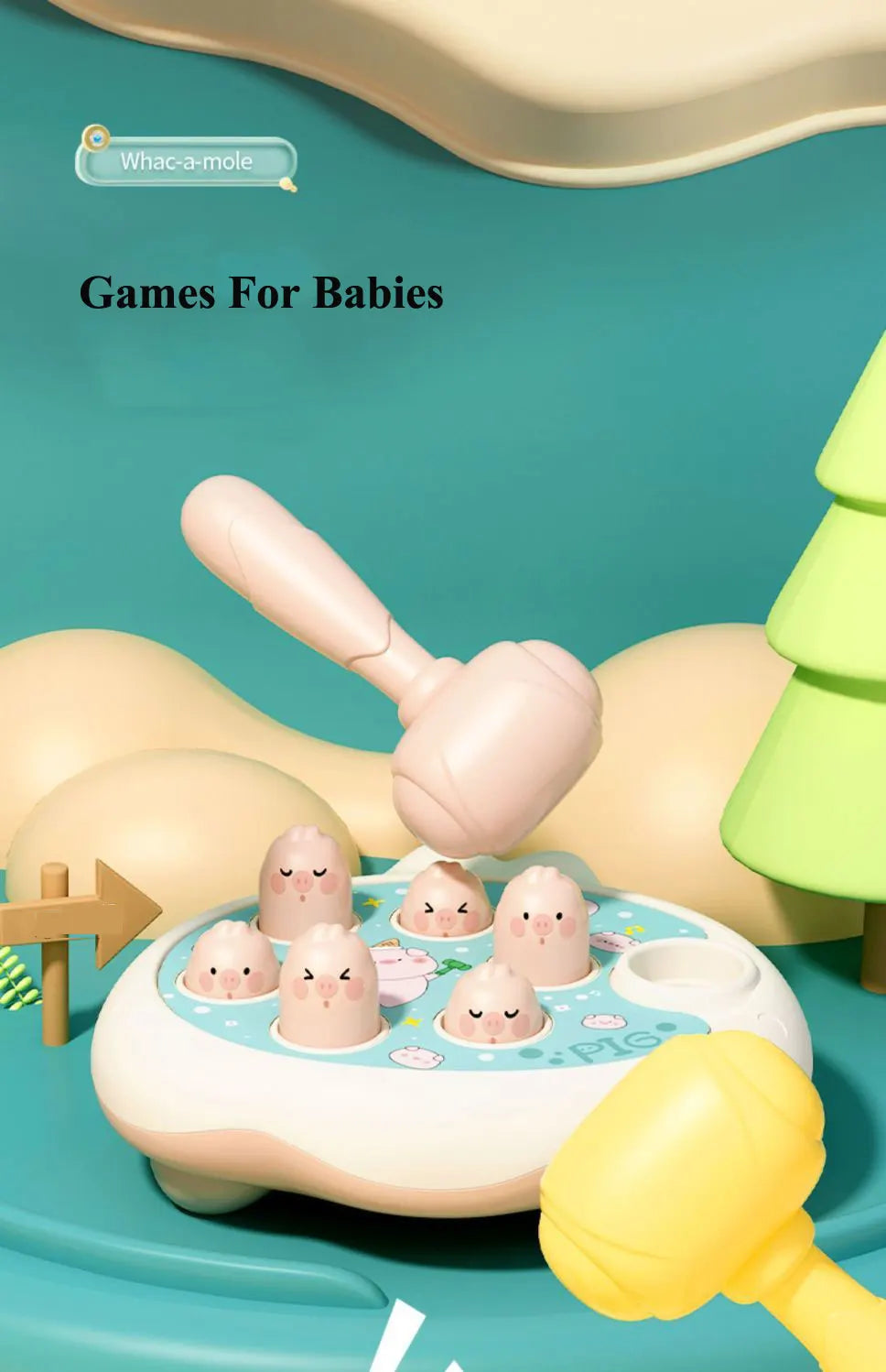 Montessori Duck Frog & Pig Learning Game for Toddlers