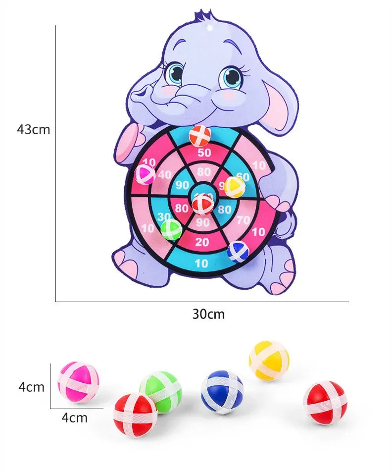 Kids Sticky Ball Dart Board Game | Fun Indoor Learning Activity
