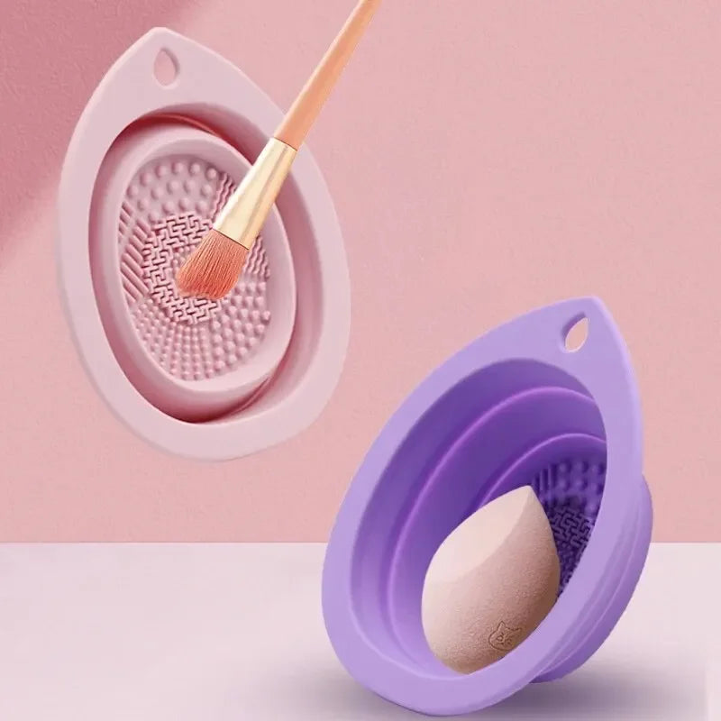 Luxury Silicone Makeup Brush Cleaning Bowl & Drying Kit