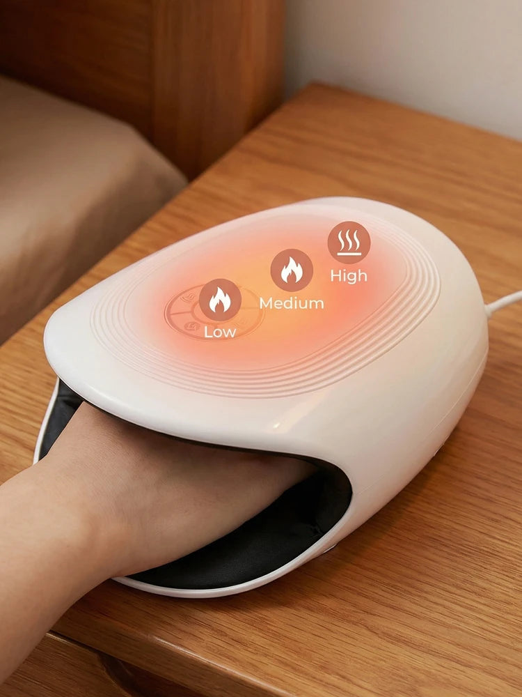 Cordless Heated Hand Massager – Rechargeable Compression & Relaxation Device
