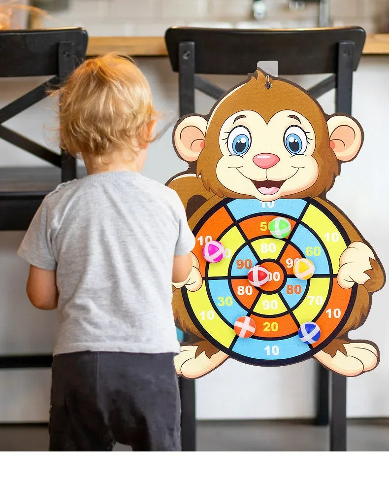 Kids Sticky Ball Dart Board Game | Fun Indoor Learning Activity