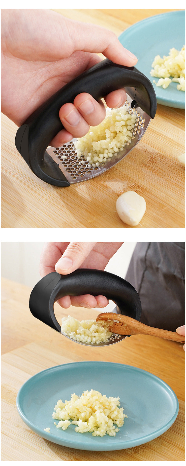 Premium Stainless Steel Garlic Press | Crush Garlic in Seconds