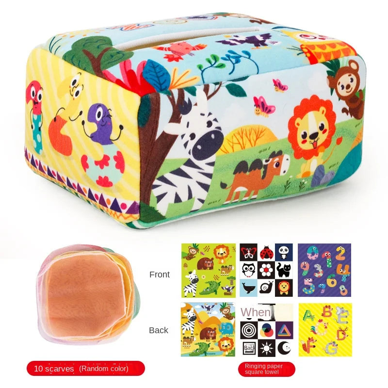 Montessori Magic Tissue Box Toy | Sensory Learning Toy for Babies