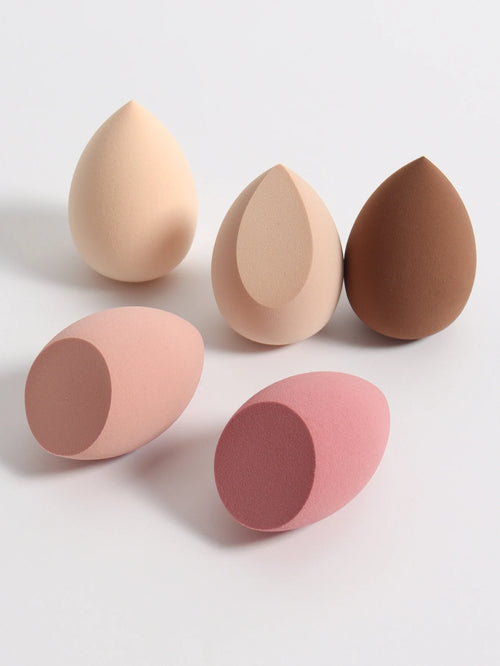 5PCS Makeup Beauty Sponge Set – Soft Blender Eggs for Foundation, Concealer & Powder