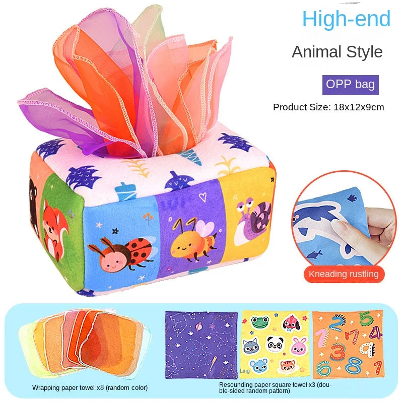 Montessori Magic Tissue Box Toy | Sensory Learning Toy for Babies