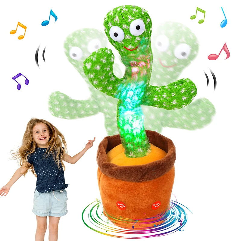 Dancing Cactus Toy | Talking, Singing & Voice Repeating Plush