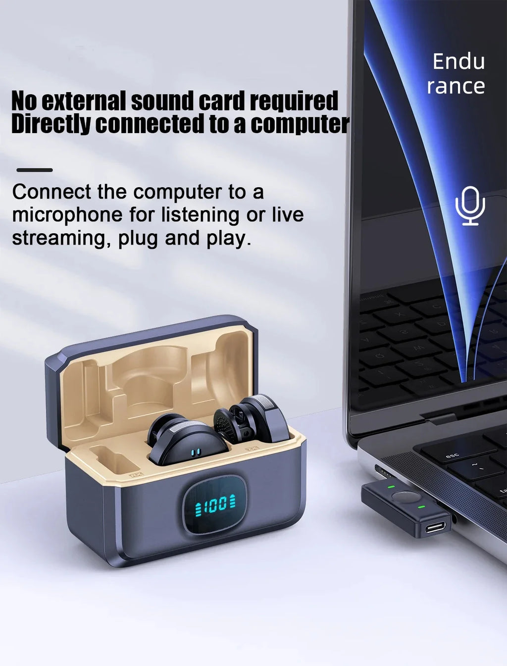 Magnetic Wireless Lavalier Microphone with Charging Case – Professional Clip-On Mic