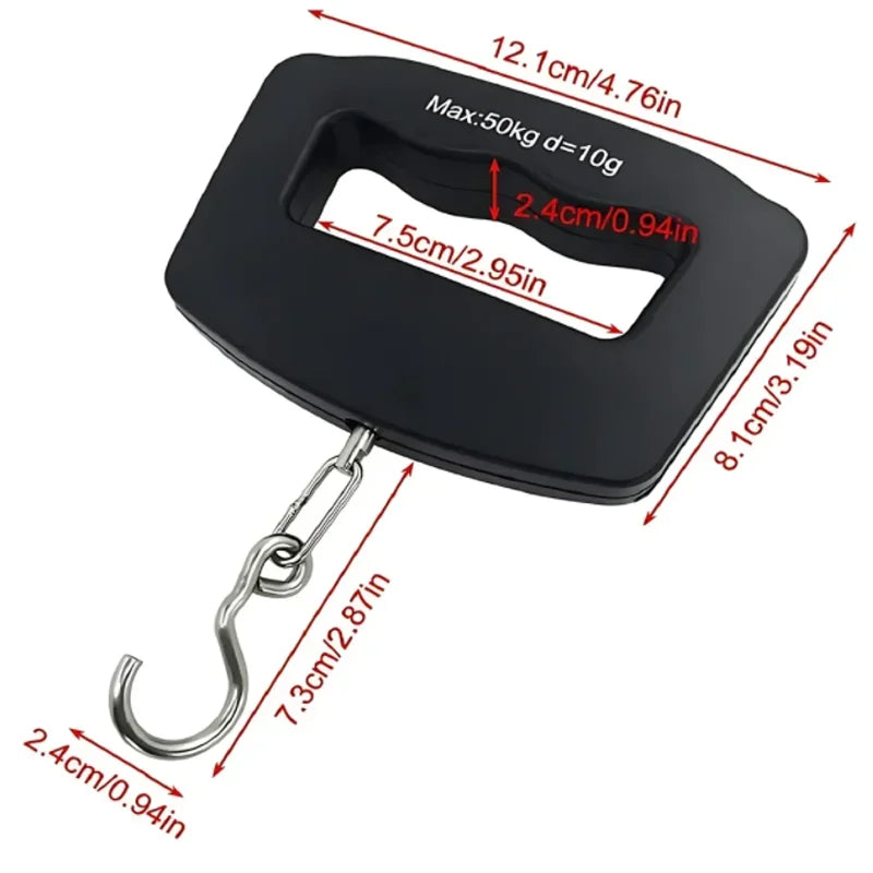 Portable Digital Luggage Scale 50kg – High Precision Travel Weight Checker