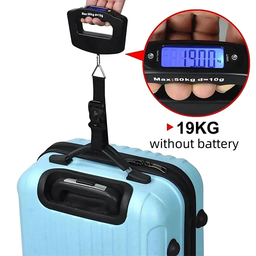 Portable Digital Luggage Scale 50kg – High Precision Travel Weight Checker