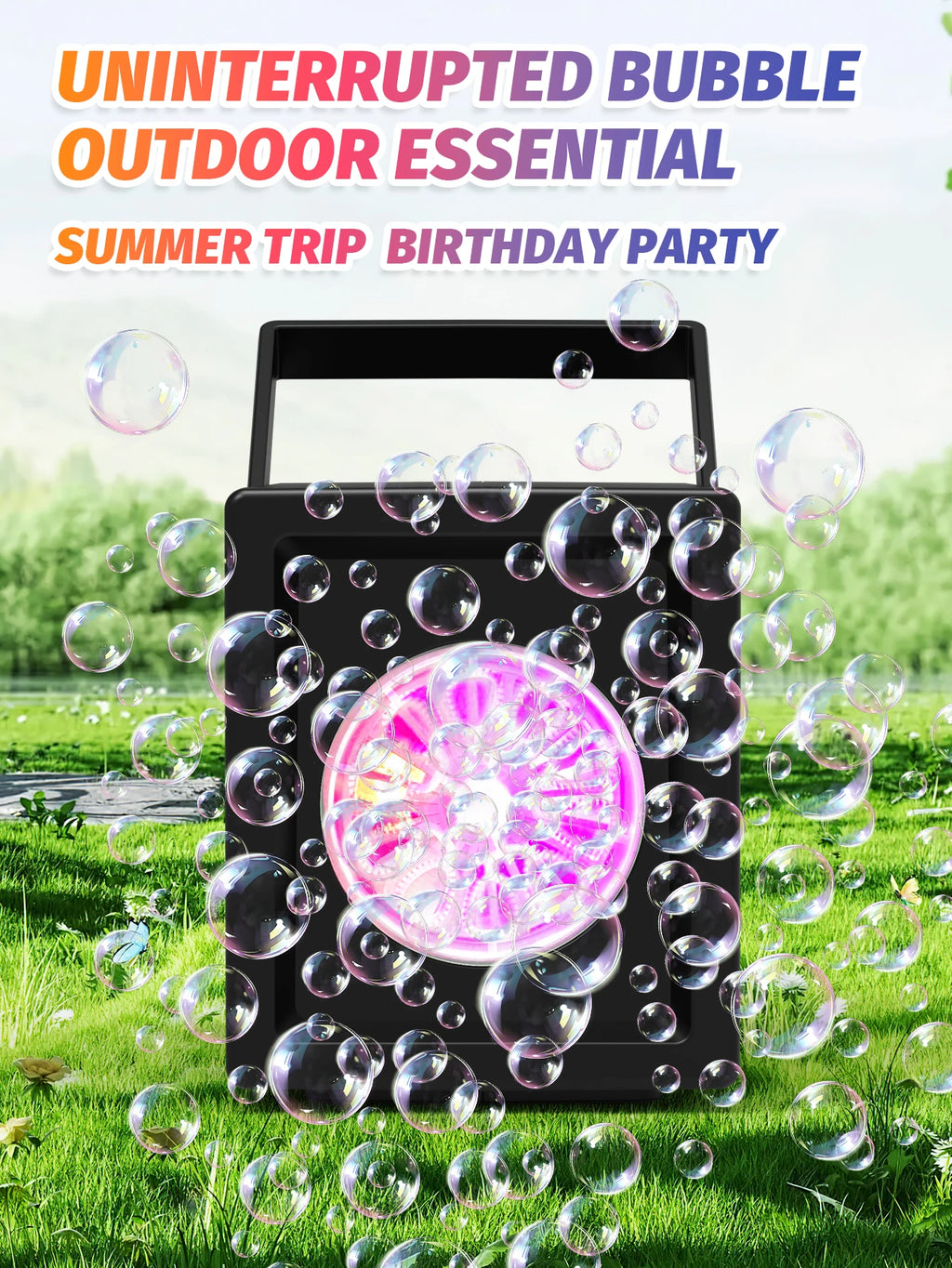 Automatic Bubble Machine – High Output Outdoor Bubble Maker for Kids