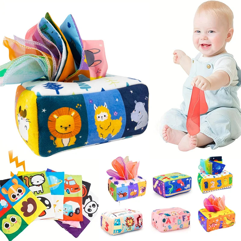 Montessori Magic Tissue Box Toy | Sensory Learning Toy for Babies