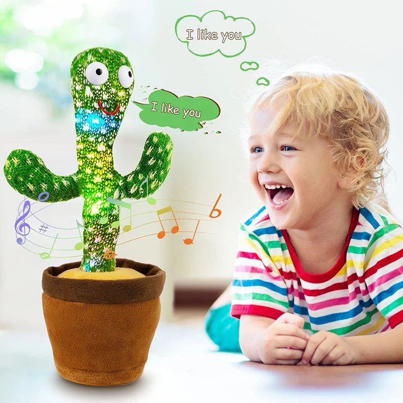 Dancing Cactus Toy | Talking, Singing & Voice Repeating Plush