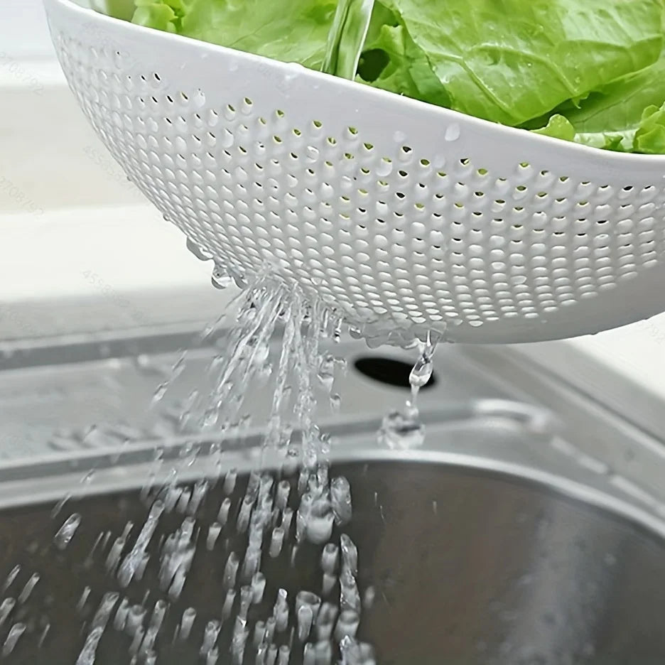 Multi-Purpose Kitchen Drain Basket | Wash, Strain & Serve with Ease
