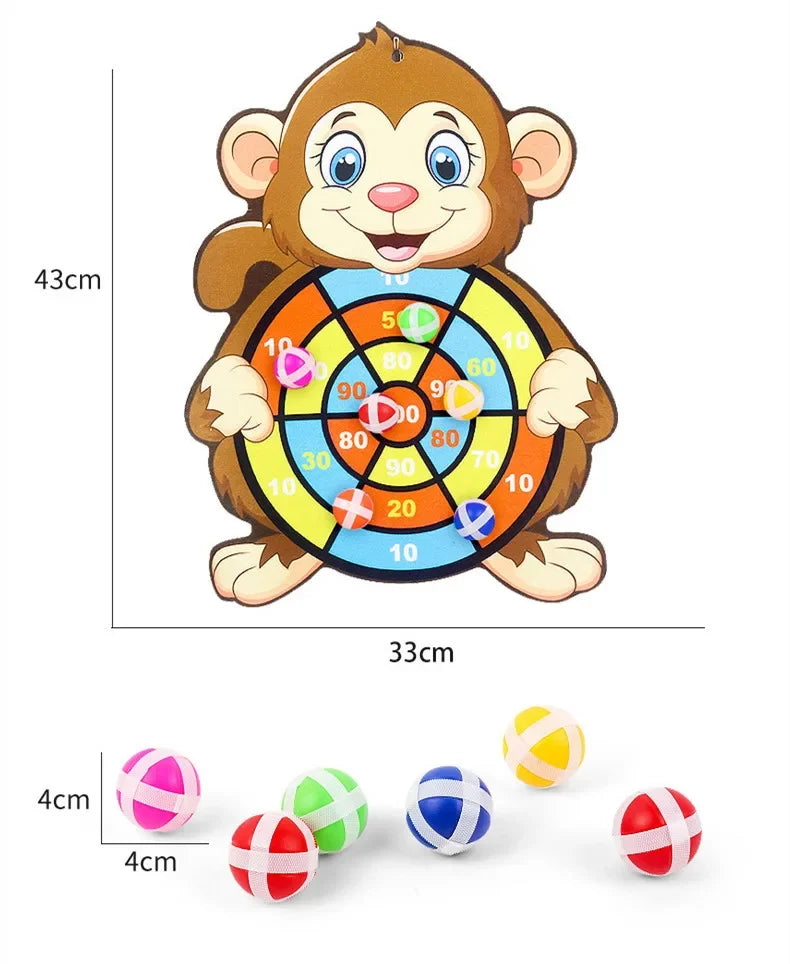 Kids Sticky Ball Dart Board Game | Fun Indoor Learning Activity