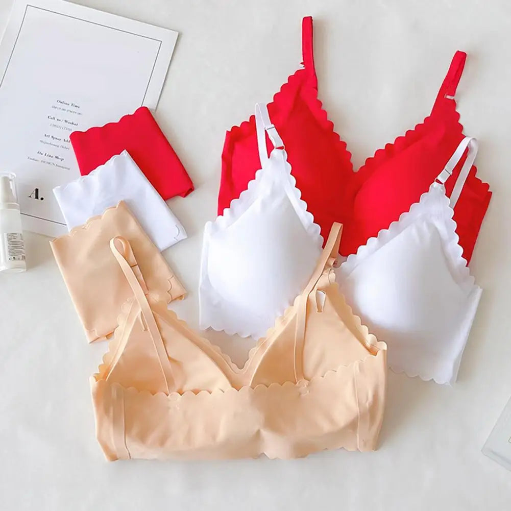 Women's Seamless Wireless Bra & Panty Set – No Show Everyday Comfort Underwear