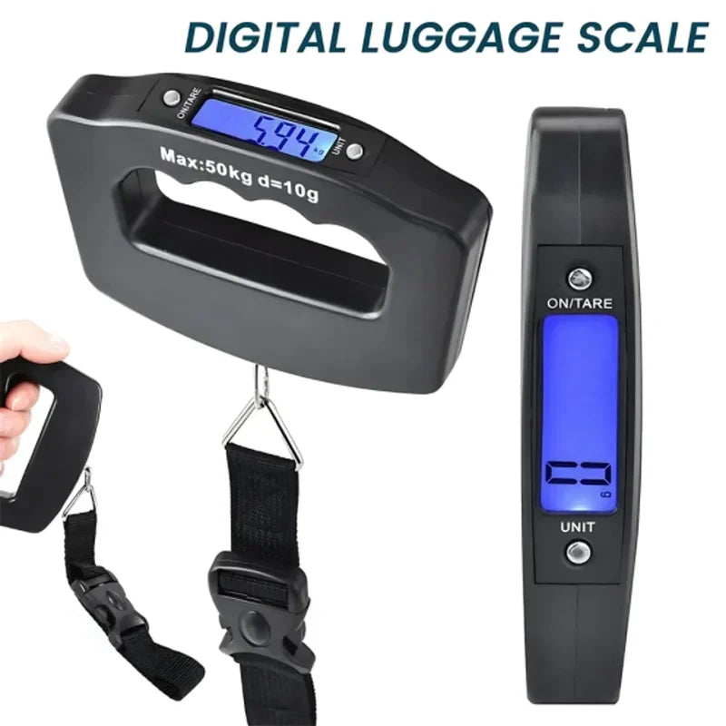 Portable Digital Luggage Scale 50kg – High Precision Travel Weight Checker