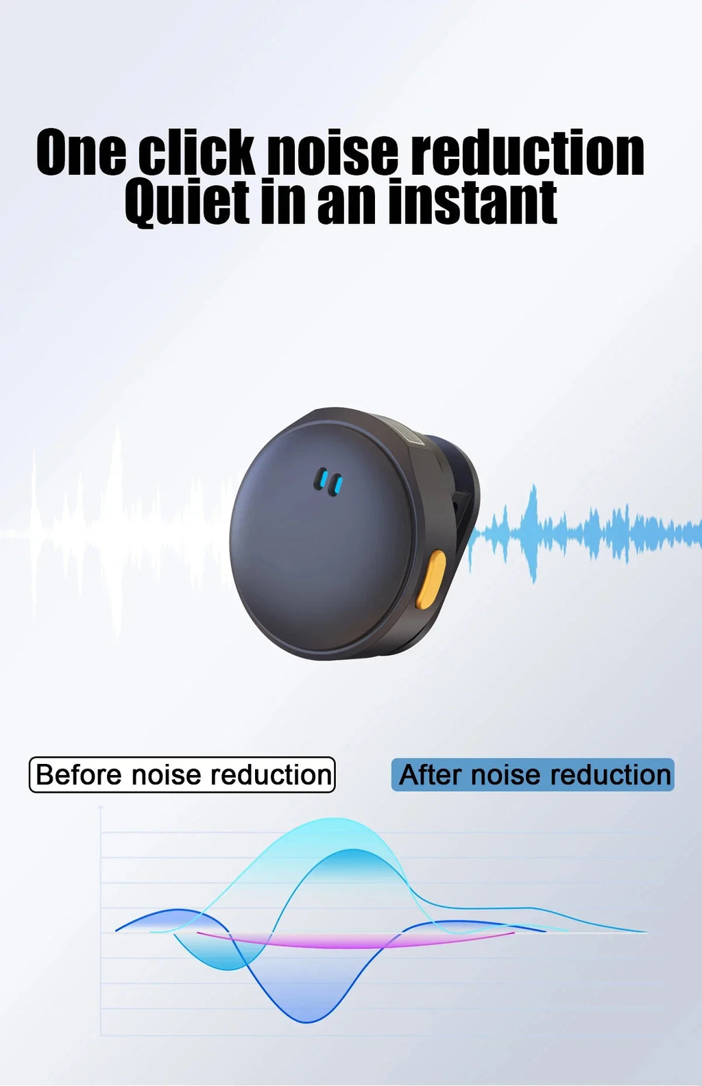 Magnetic Wireless Lavalier Microphone with Charging Case – Professional Clip-On Mic