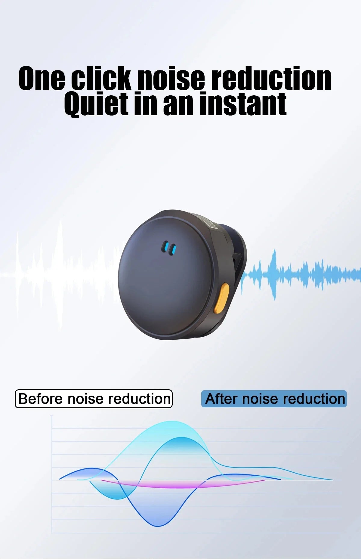 Magnetic Wireless Lavalier Microphone with Charging Case – Professional Clip-On Mic