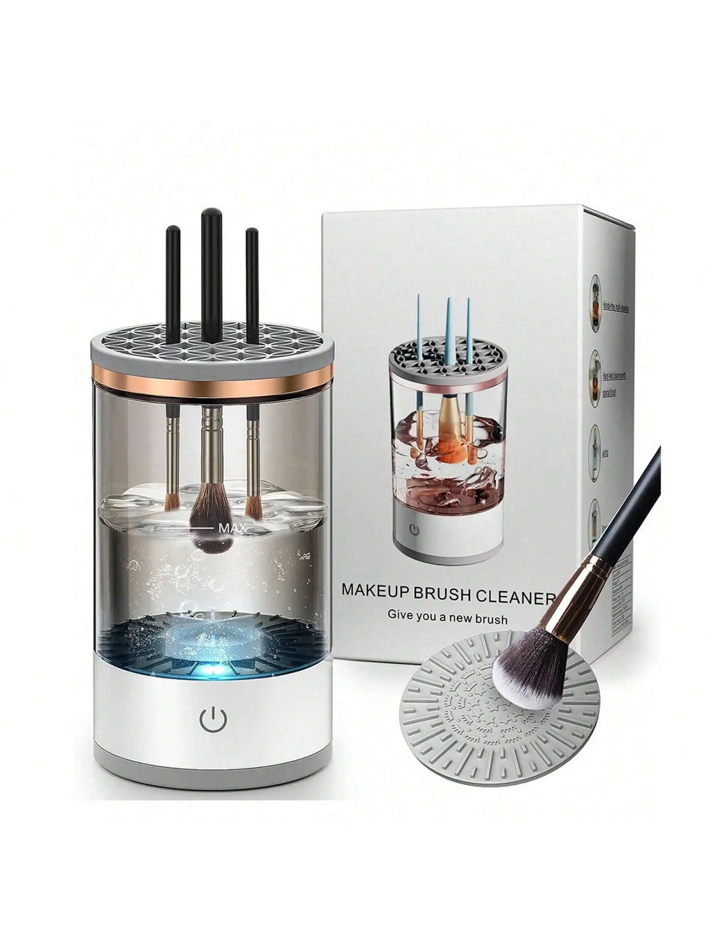 Electric Makeup Brush Cleaner & Dryer Machine – Automatic Deep Cleaning Station