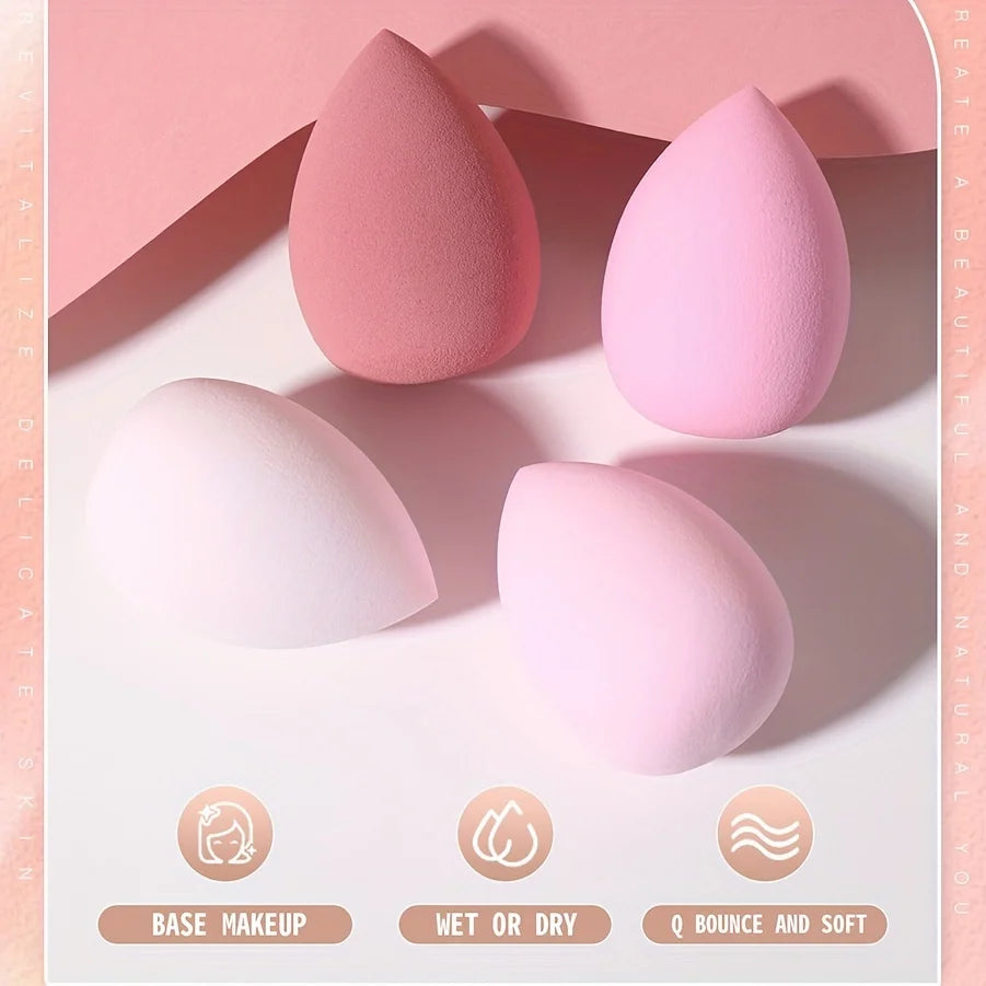 5PCS Makeup Beauty Sponge Set – Soft Blender Eggs for Foundation, Concealer & Powder
