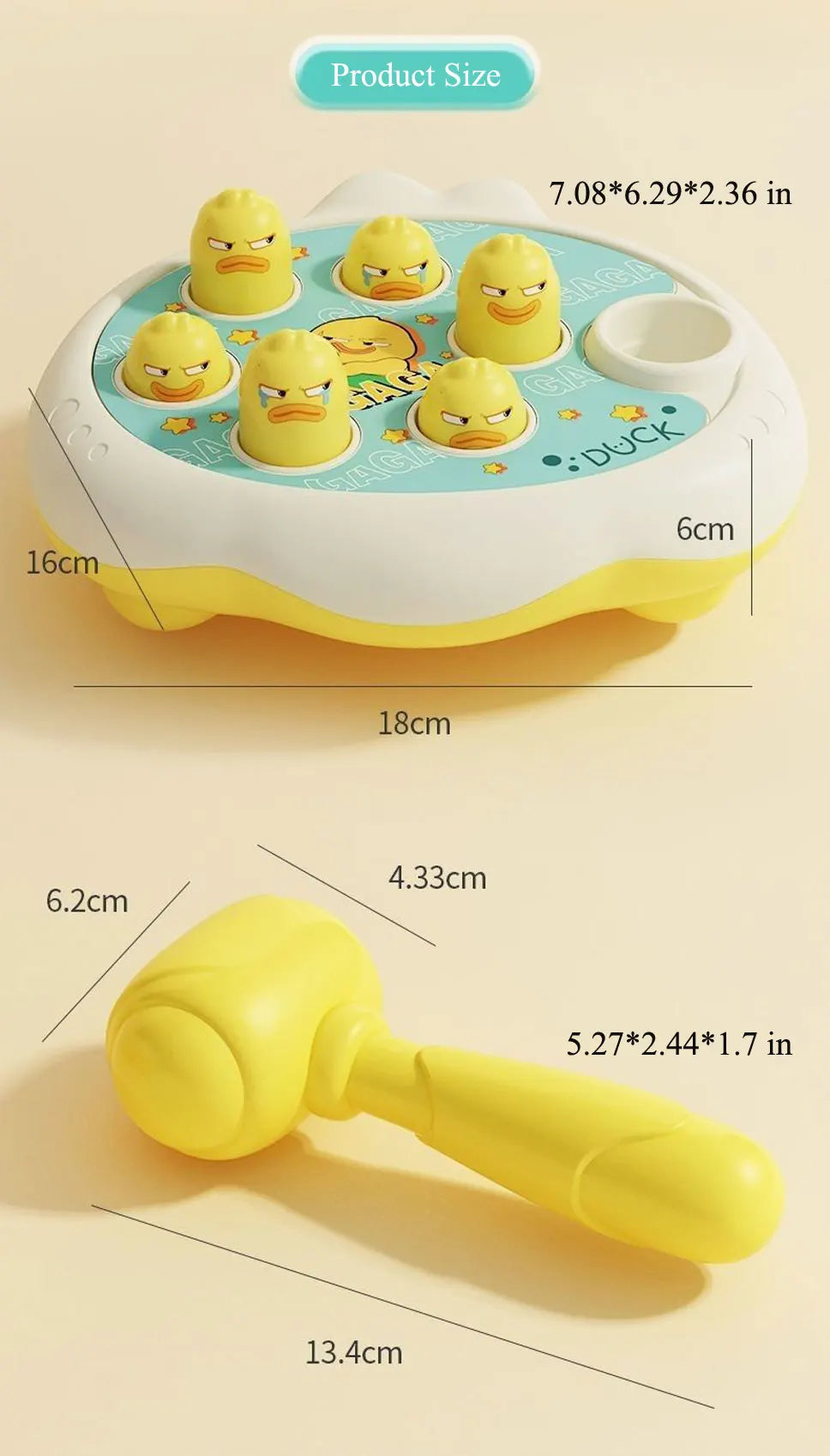 Montessori Duck Frog & Pig Learning Game for Toddlers
