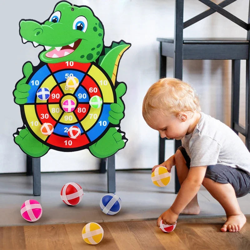 Kids Sticky Ball Dart Board Game | Fun Indoor Learning Activity