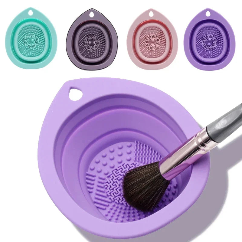 Luxury Silicone Makeup Brush Cleaning Bowl & Drying Kit