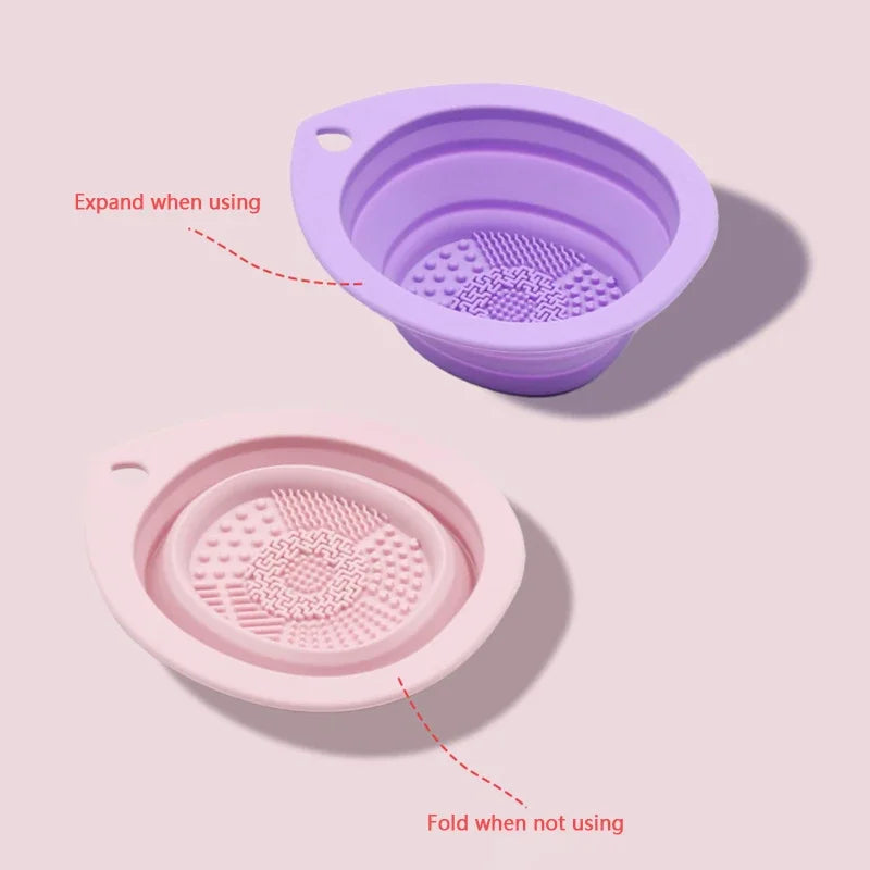 Luxury Silicone Makeup Brush Cleaning Bowl & Drying Kit