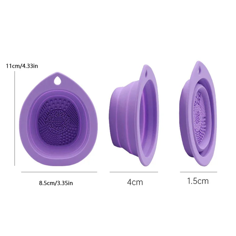 Luxury Silicone Makeup Brush Cleaning Bowl & Drying Kit
