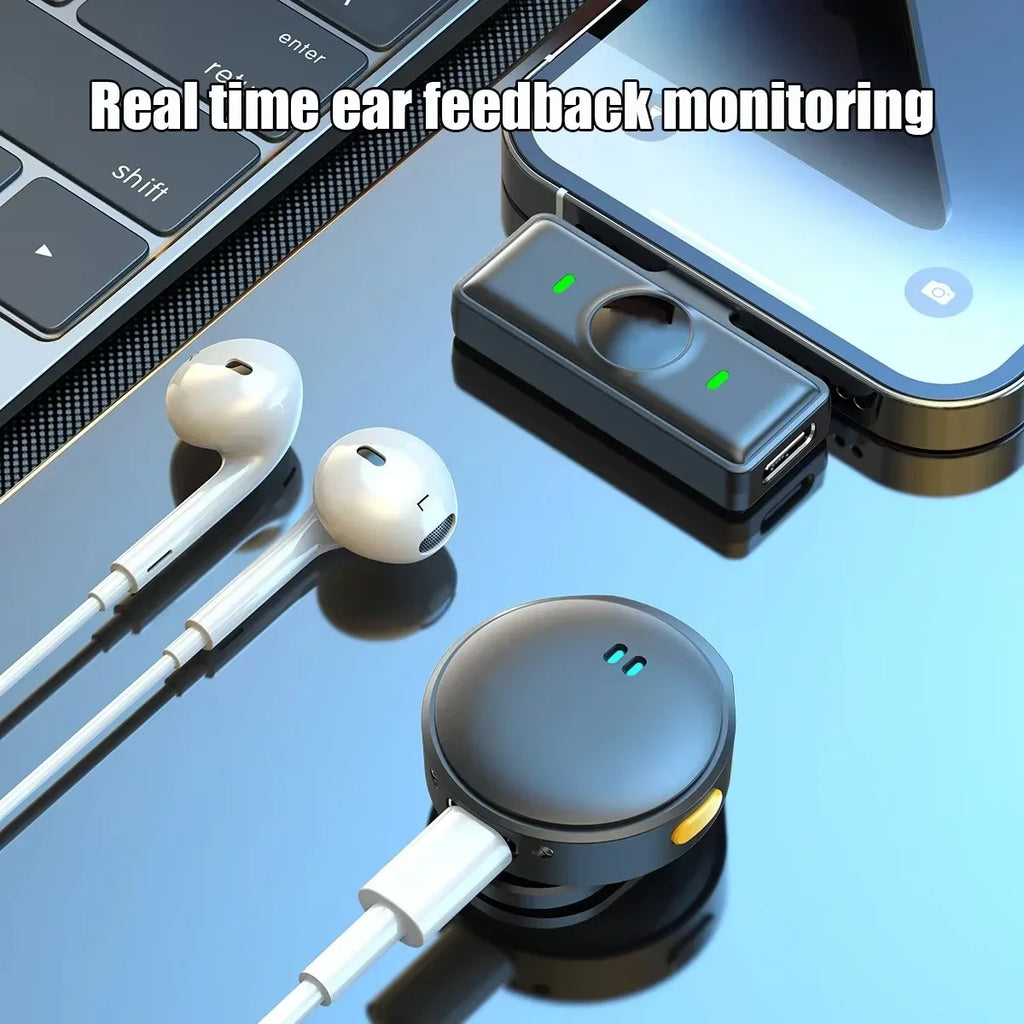 Magnetic Wireless Lavalier Microphone with Charging Case – Professional Clip-On Mic
