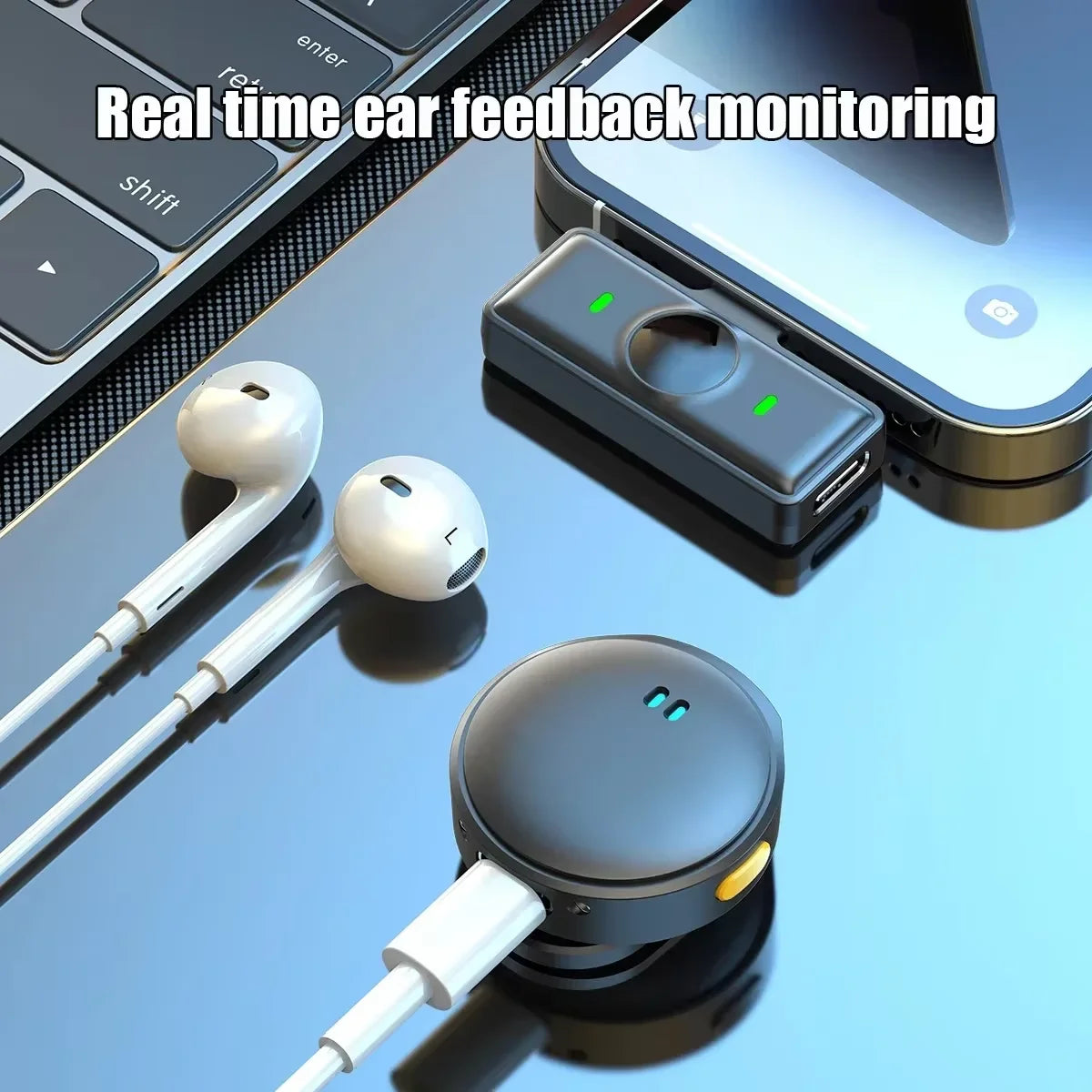 Magnetic Wireless Lavalier Microphone with Charging Case – Professional Clip-On Mic