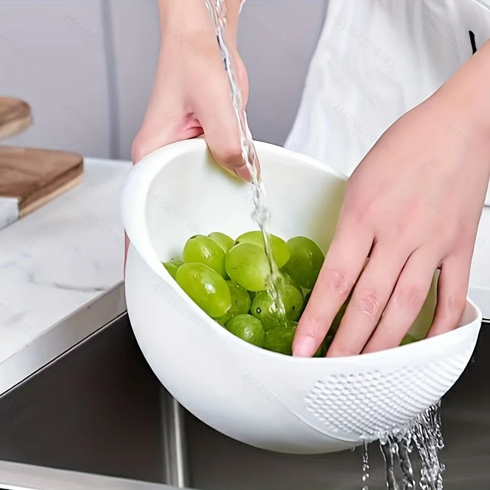 Multi-Purpose Kitchen Drain Basket | Wash, Strain & Serve with Ease