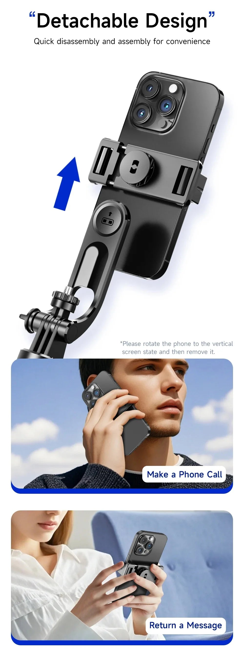 Bluetooth Selfie Stick Tripod with Wireless Remote – Extendable Phone & Camera Stand