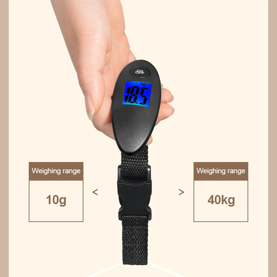 Portable Digital Luggage Scale 50kg – High Precision Travel Weight Checker