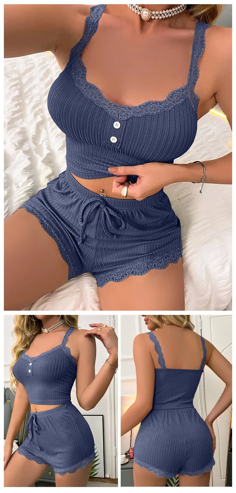 Women's Seamless 2-Piece Gym Set – High Waist Yoga Shorts & Sports Bra